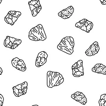 Stone rock texture nature vector seamless pattern Stock Illustration
