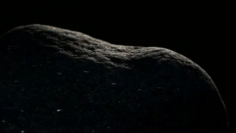 Stone Rotates On Black Background Close-up Stock Footage 93015979