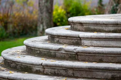 Stone round steps Stock Photos