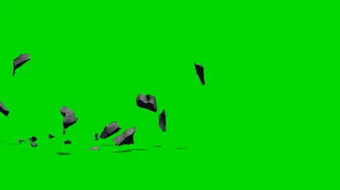 Stone rubble debris explode - isolated green screen footage Clip 9 스톡 동영상 33643813