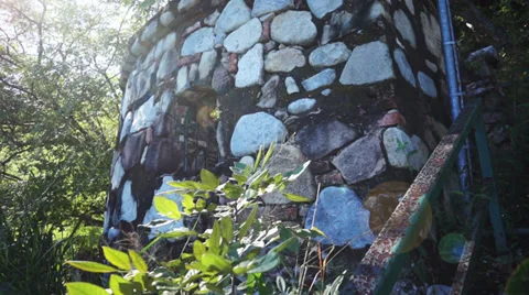Stone Ruins Lens Flare Stock Footage 34648526