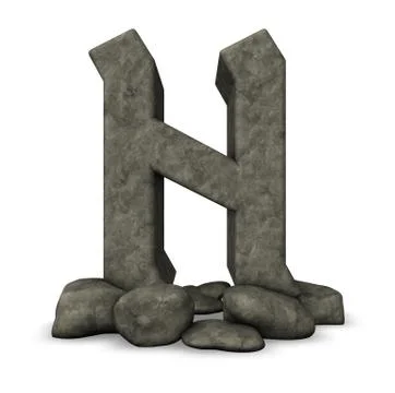 Stone rune on white background - 3d illustration イラスト素材