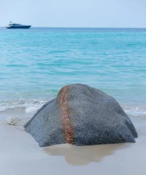 Stone on the sand Foto stock