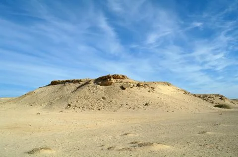Stone sandy egyptian desert. Stock Photos
