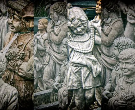 Stone sculptures Stock Illustration