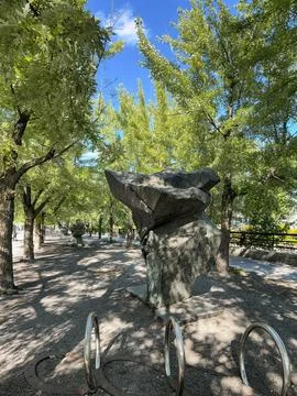 Stone Sculptures Perspective Stock-Fotos