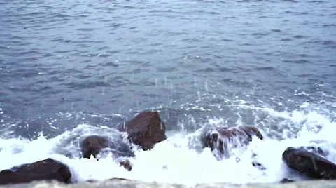 Stone in the sea Video stock 42070722