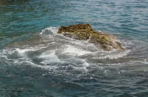 Stone in sea Stock Footage 42959979