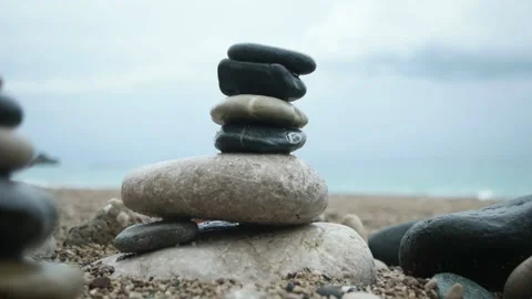 Stone on sea Stock Footage 87213336