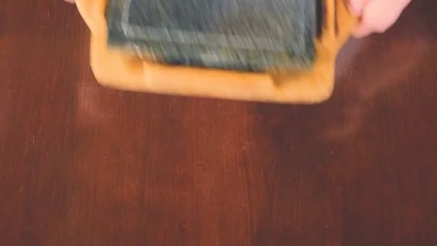 Stone for serving hot dishes Stock Footage 73277796