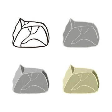 Stone set block. Stock Illustration