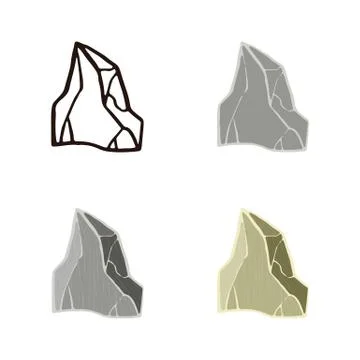 Stone set cube sharp edges shape. Stock Illustration