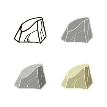 Stone set mountain. Stock Illustration