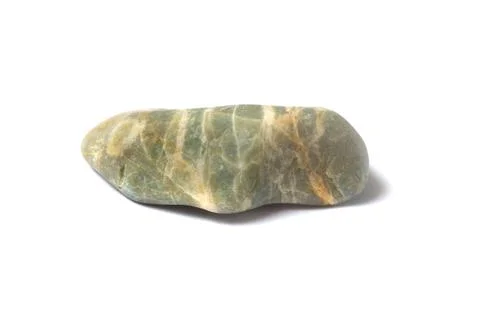 Stone with shadow isolated on white background. beautiful sea pebbles Stock Photos