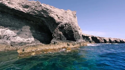 Stone shore at the sea Video stock 78659402
