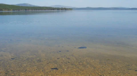Stone skipping slow motion Stock Footage 38847521
