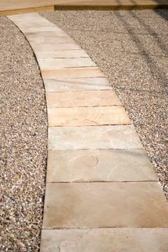 Stone slab path Stock Photos