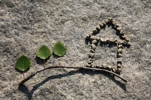 Stone small house Foto stock