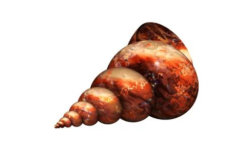 Stone spiral snail shells with structure Stock Illustration