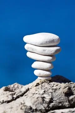 Stone stack balance Stock Photos