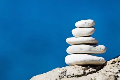 Stone stack balance Stock Photos