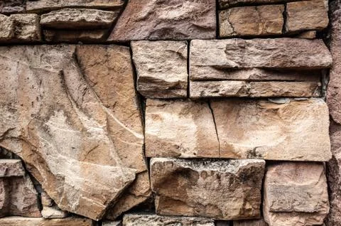 Stone stacked wall background Stock Photos