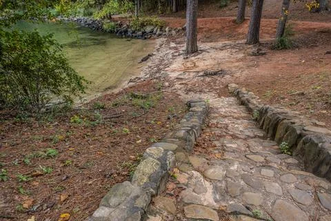 Stone staircase to the beach Stock Photos