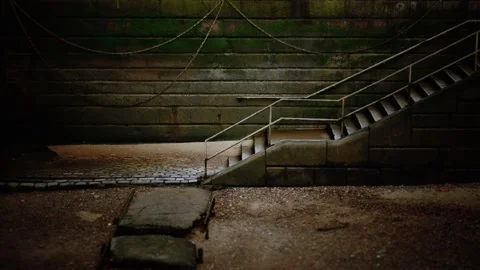 Stone stairs on the beach Video stock 141451184