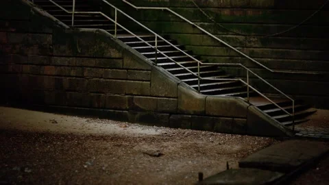 Stone stairs on the beach 動画素材 142084858