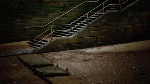 Stone stairs on the beach Vídeo Stock 146210274