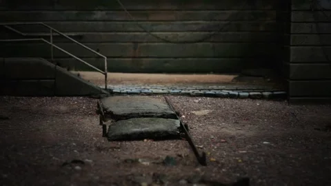 Stone stairs on the beach Vidéo 157360024