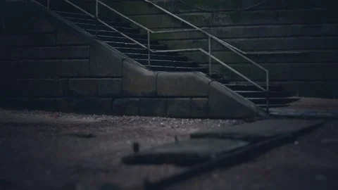 Stone stairs on the beach Vídeo Stock 164554195