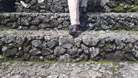 STONE STAIRS Stock Footage 218409375