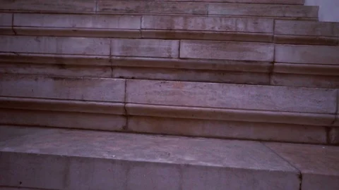 Stone stairs up to the old gate Stock Footage 121607165