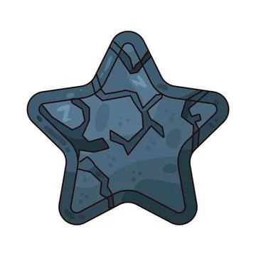 Stone star illustration Stock Illustration