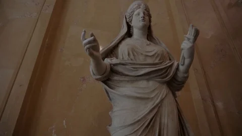 Stone statue in a beautiful room Stock Footage 108305509
