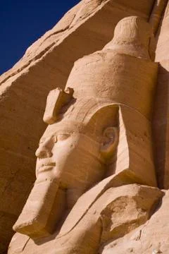 Stone statue in egypt Stock Photos