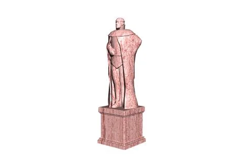 Stone statue of a knight with sword Illustrazione stock