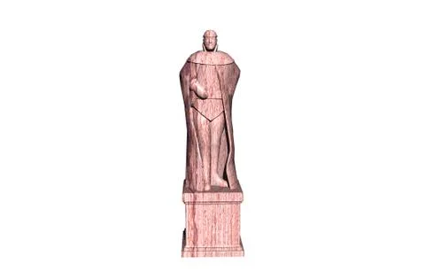 Stone statue of a knight with sword Illustrazione stock