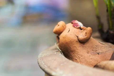 Stone statue of pig Stock Photos