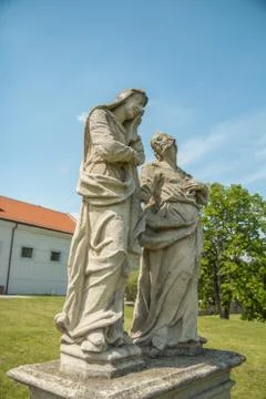 Stone statue of saints Stock Photos