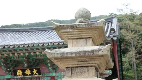 Stone statue in the temple Stock-Footage 310161159
