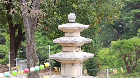 Stone statue in the temple Video stock 310161304