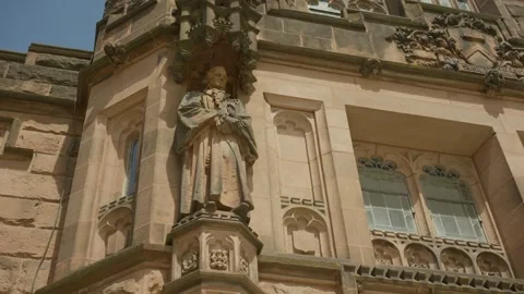 Stone Statues Decorating Historic Princeton University Building Stock Footage 340128208