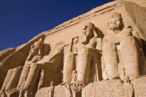 Stone statues in Egypt Stock Photos