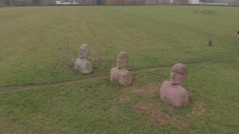 Stone statues in Maribor Video stock 120238180