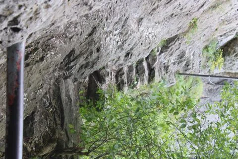 Stone Steps besides a cliff Stock-Fotos