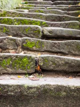 Stone steps close up Stock Photos
