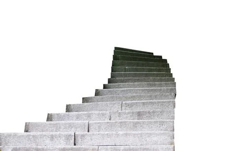 Stone steps isolated Stock Photos