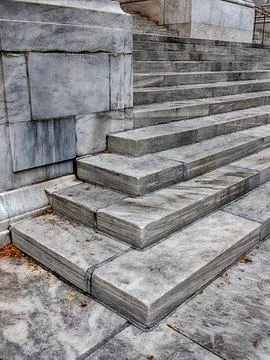 Stone Steps At The Library Stock Photos